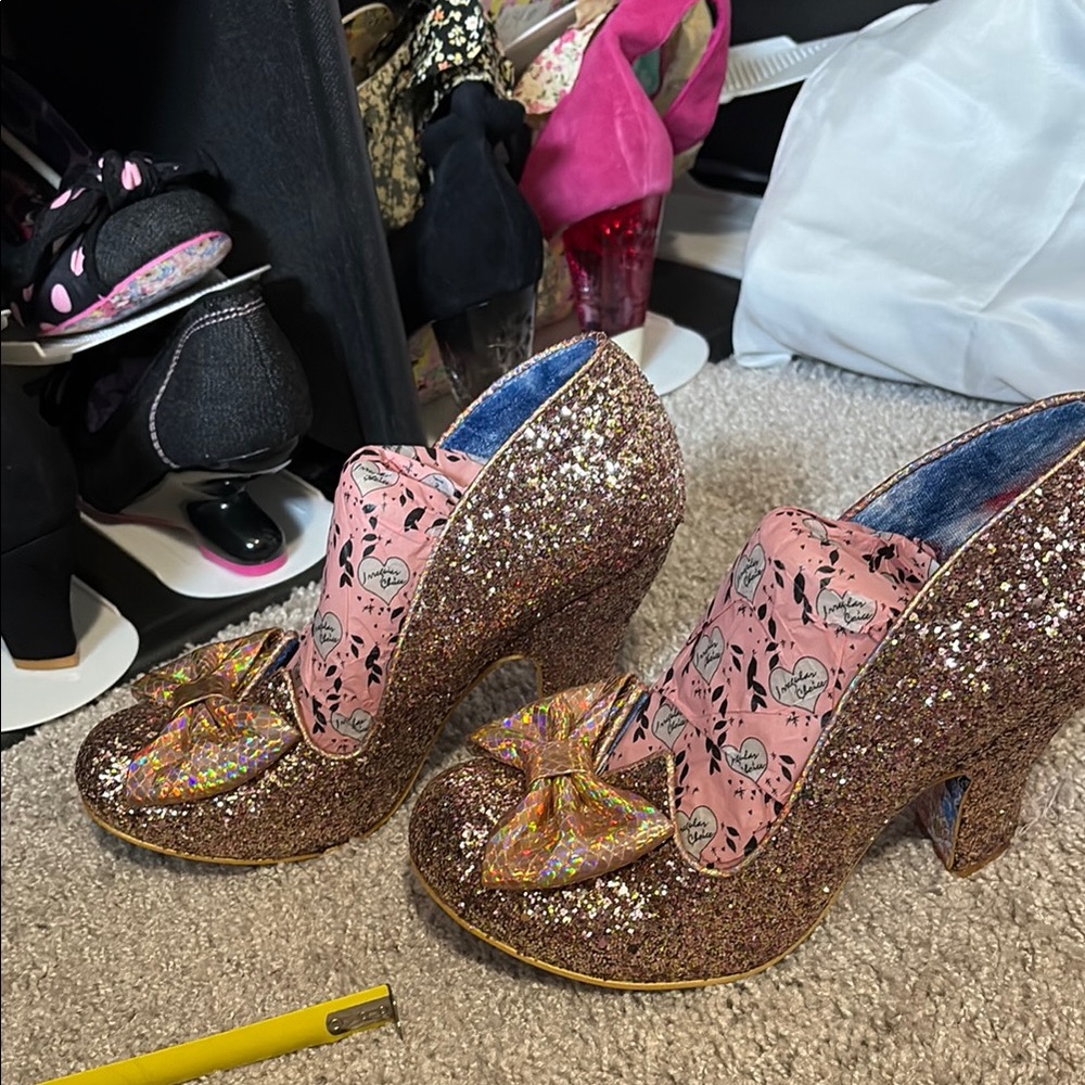 IC Glittery Rose Gold Women's Heels